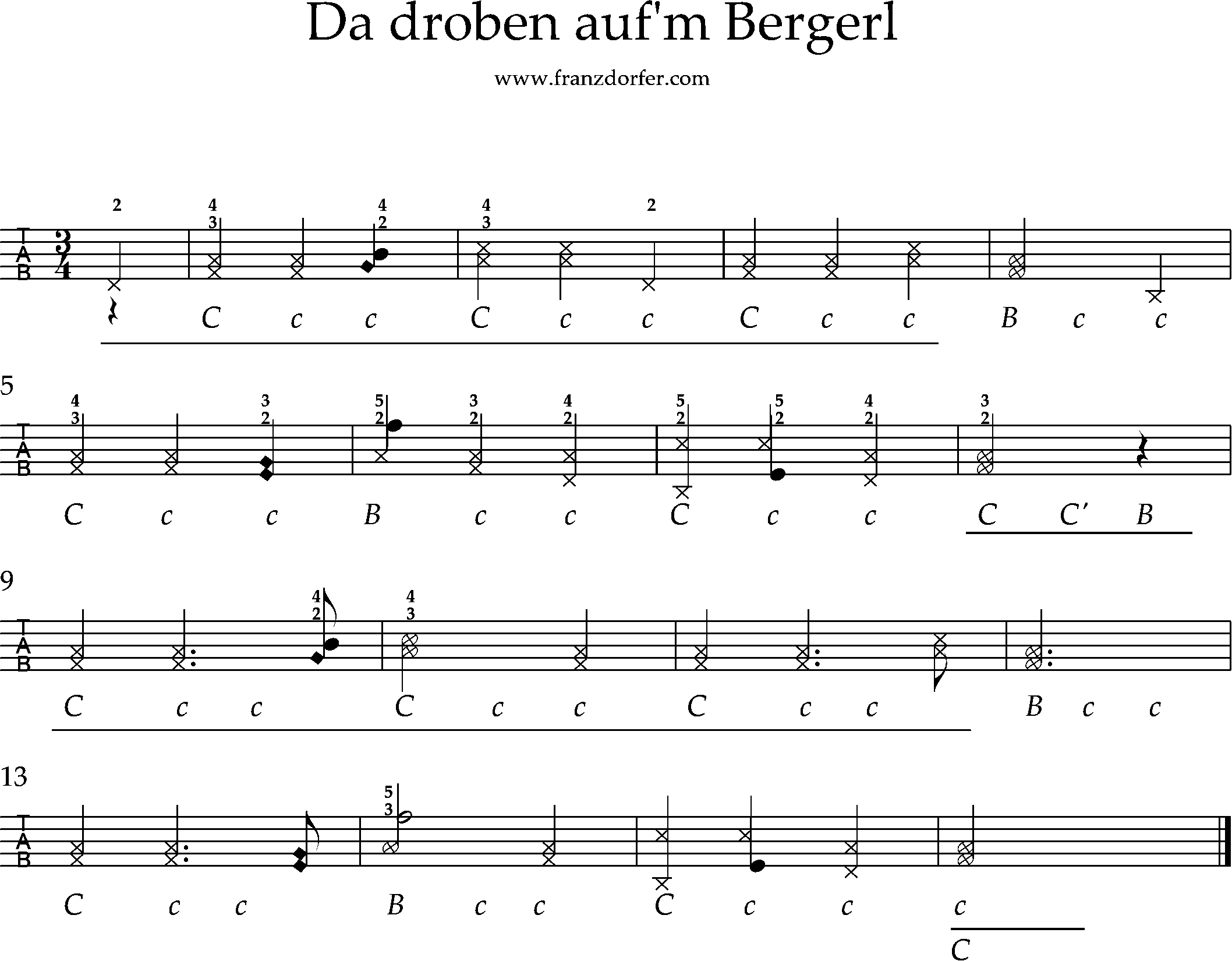 steirische lernen-, da droben aufm bergerl, gstanzl